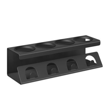 SONGMICS Uchwyt na butelki, 4 butelki, czarny, 13,7 × 11,7 × 40 cm