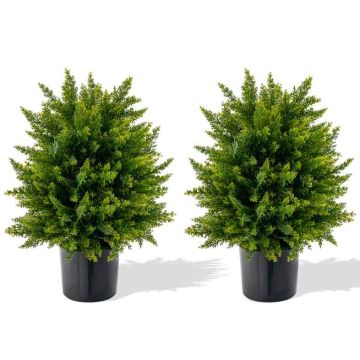 Set of 2 artificial Christmas trees 33x54cm, assorted colors
