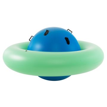 Trampoliny dmuchane 223x123cm, zielono-niebieskie