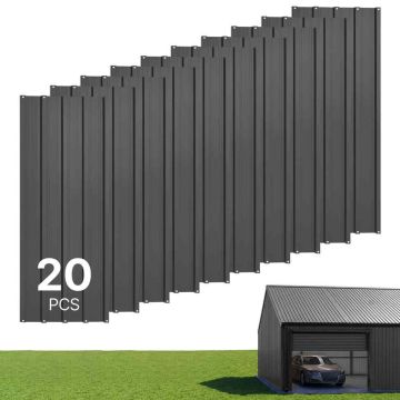 Zestaw paneli dachowych ze stali ocynkowanej VEVOR, 20 szt., 108 × 42,6 cm