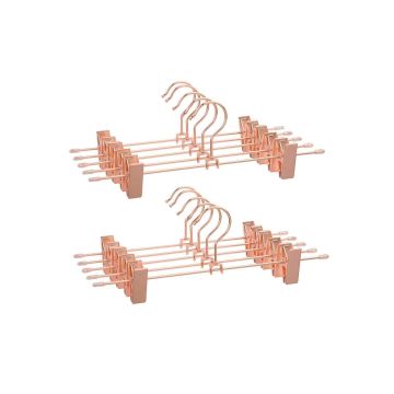 Trouser hangers, 10 pieces, rose gold