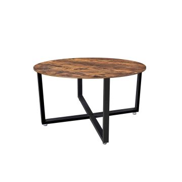 Round coffee table, brown/black