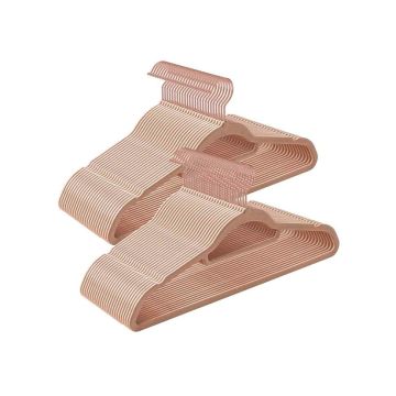 Set of 50 velvet clothes hangers, light pink