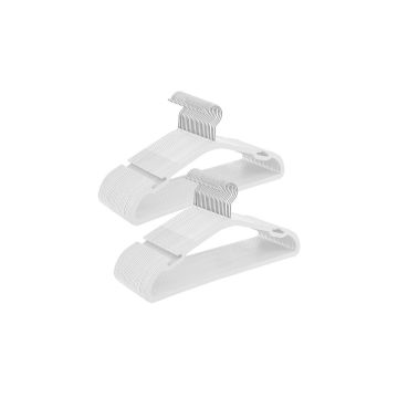 Set of 50 clothes hangers, white