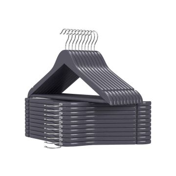 Clothes hangers 20pcs, dark gray/silver color