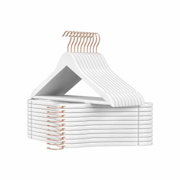 Wooden hanger set, 20 pcs., white