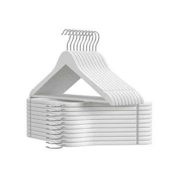 Wooden hanger set, 20 pcs., white
