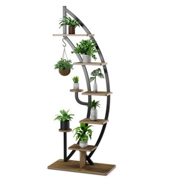 Flower stand 60x30x155cm., brown/black