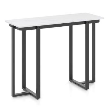 Konsola 107x40x79,5cm, biało-czarna