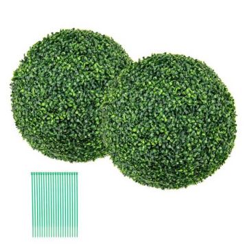 Set of 2 boxwood balls 50x50cm., green