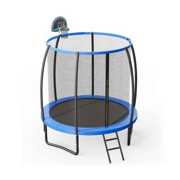 Trampoline 244x244x245cm., black/blue