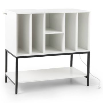 Szafka 80x45x79,5cm, biało-czarna