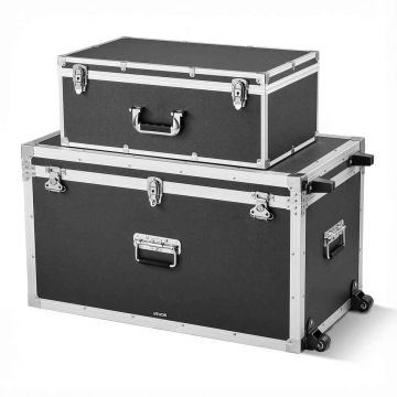 Zestaw pudełek do przechowywania VEVOR FG-1415-07, 2 szt., kolor czarny, 816 × 452 × 460 mm + 600 × 350 × 240 mm