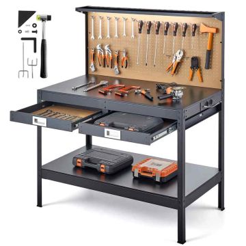 Stół warsztatowy VEVOR MW-WB0501, 30 haków, 150 × 120 × 61 cm