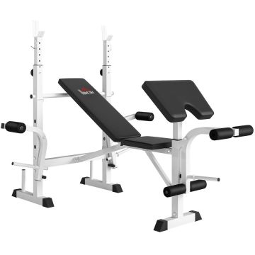 Trener wielofunkcyjny Homcom 180x134x136cm., biały/czarny