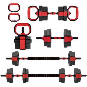 Multifunctional dumbbell and barbell set, 6 in 1, 100 × 18 × 18 cm