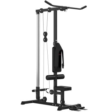 Multifunctional strength trainer, up to 50 kg, Black, 140 × 197 × 108 cm