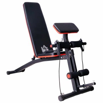 Multifunctional training bench Homcom 54x160x106cm., black/red