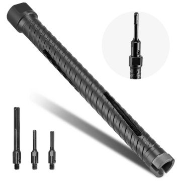 Diamond core bit VEVOR, M16, 3 adapters, Ø 25 × 241 mm