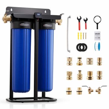 System wody dejonizowanej VEVOR, żywica 2 × 4 l, 380 × 735 × 215 mm