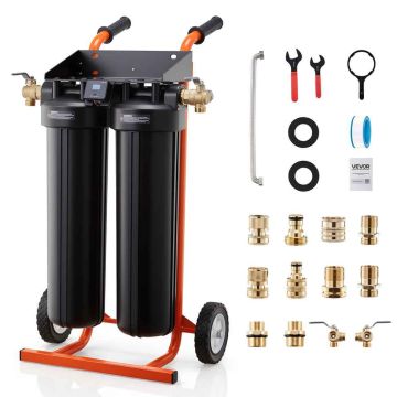 System wody dejonizowanej VEVOR PRS-TCXC-PT, żywice DI 2 × 4 l, 465 × 380 × (840–940) mm
