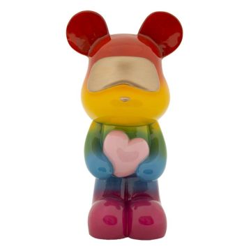 Decorative figurine Rainbow teddy bear, standing, 22.5 × 42.5 × 17.5 cm