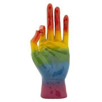 Dekoracyjna ręka "Rainbow OK", 16 × 36 × 10,5 cm