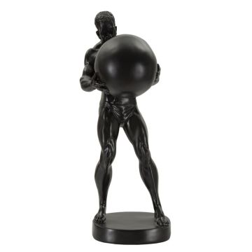 Decorative sculpture Mauro Ferretti Atlas, Black/gold, 18.5 × 43.5 × 20.5 cm