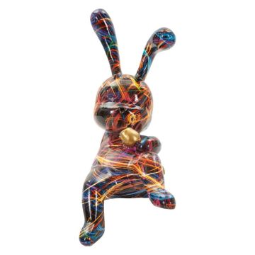 Decorative rabbit figurine Psyco B, 21.5 × 22 × 10 cm