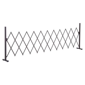 Płot dekoracyjny Outsunny 300x31x103,5cm., czarny