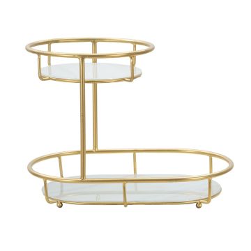 Decorative tray, 2-tier, 36 × 27 × 22.5 cm