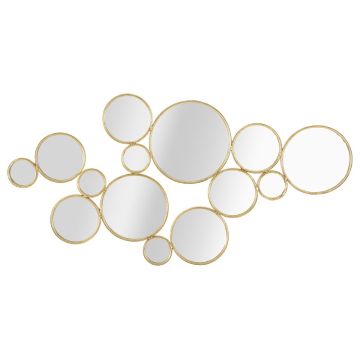 Lustro dekoracyjne Mauro Ferretti Mirrors, złote, 100 × 51,5 × 2,3 cm
