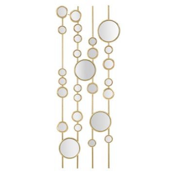 Lustro dekoracyjne Mauro Ferretti Small Mirrors, złote, 35,5 × 90 × 1,5 cm