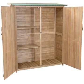 Garden cabinet 140x50x162cm., light brown