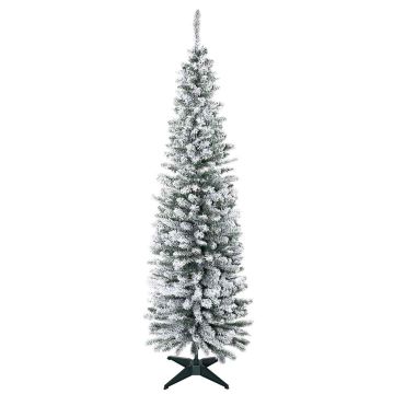 Choinka sztuczna, 390 gałęzi, zielono-biała, Ø 55 × 180 cm