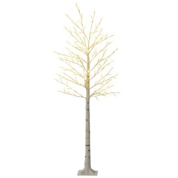 Sztuczna choinka LED, 180 diod LED, biała, 21,5 × 180 × 21,5 cm