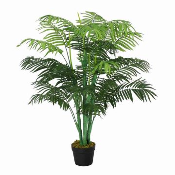 Artificial palm tree, 18 leaves, in a pot, Green, Ø 16 × 125 cm