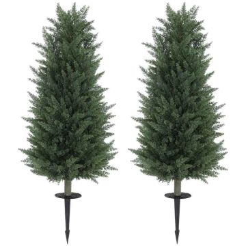 Artificial cypress trees, 2 pcs., 831 leaves each, Ø33 × 100 cm