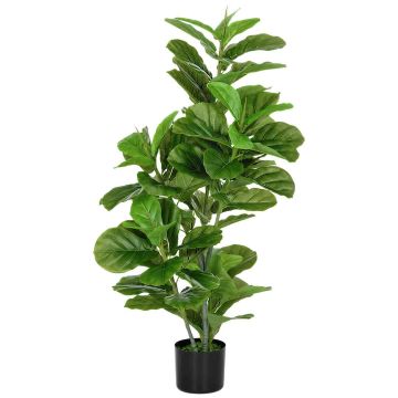 Artificial ficus with pot, 90 leaves, Green
