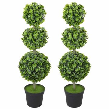 Artificial plant set, 2 plants, 28 × 28 × 100 cm