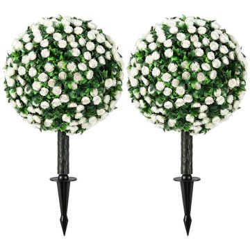Artificial rose ball set, 2 pcs, Ø30 × 55 cm