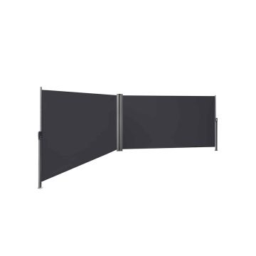 Markiza boczna dwustronna 180 x 600 cm, szara