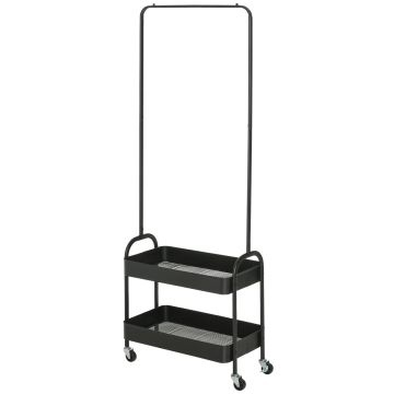 Clothes rack Homcom 56.5x31.5x152.5cm., black