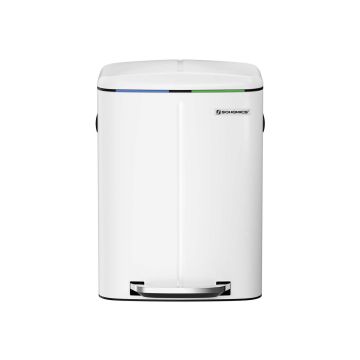 Trash can 40 liters (2 x 20 L) white