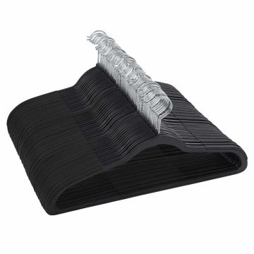 Plastic hanger set 50 pcs., black