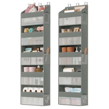 SONGMICS RDH011GD01 door organizer, 2 pcs., 5 compartments, 15 × 40 × 140 cm