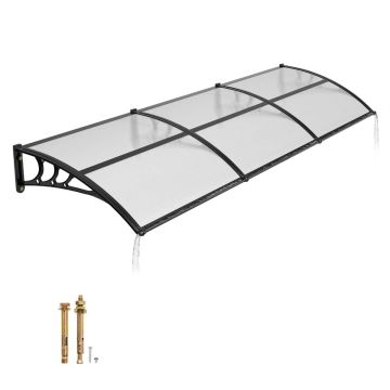 Daszek VEVOR CZPC40X120T-C, z odwodnieniem, transparentny, 965 × 2975 × 275 mm