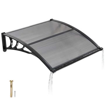 Daszek nad drzwi VEVOR CZPC40X40G-C, szary, 965 × 1017 × 275 mm