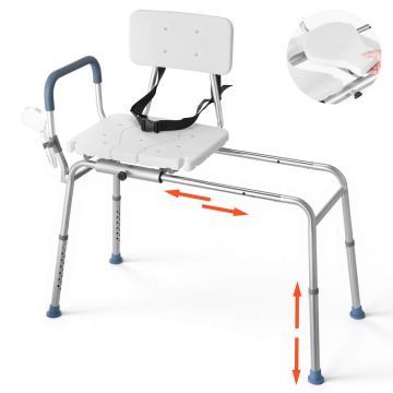 Shower chair VEVOR FBL650411, with armrests and backrest, 103.5 × 102 × 56 cm