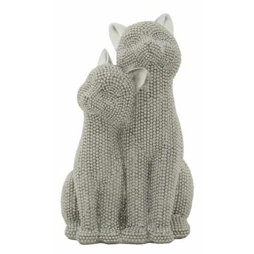 Cats Sparky Couple Statue, 13 × 21 × 10 cm